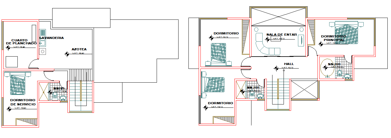 Layouts de salas de estar., - Detalhes do Bloco DWG