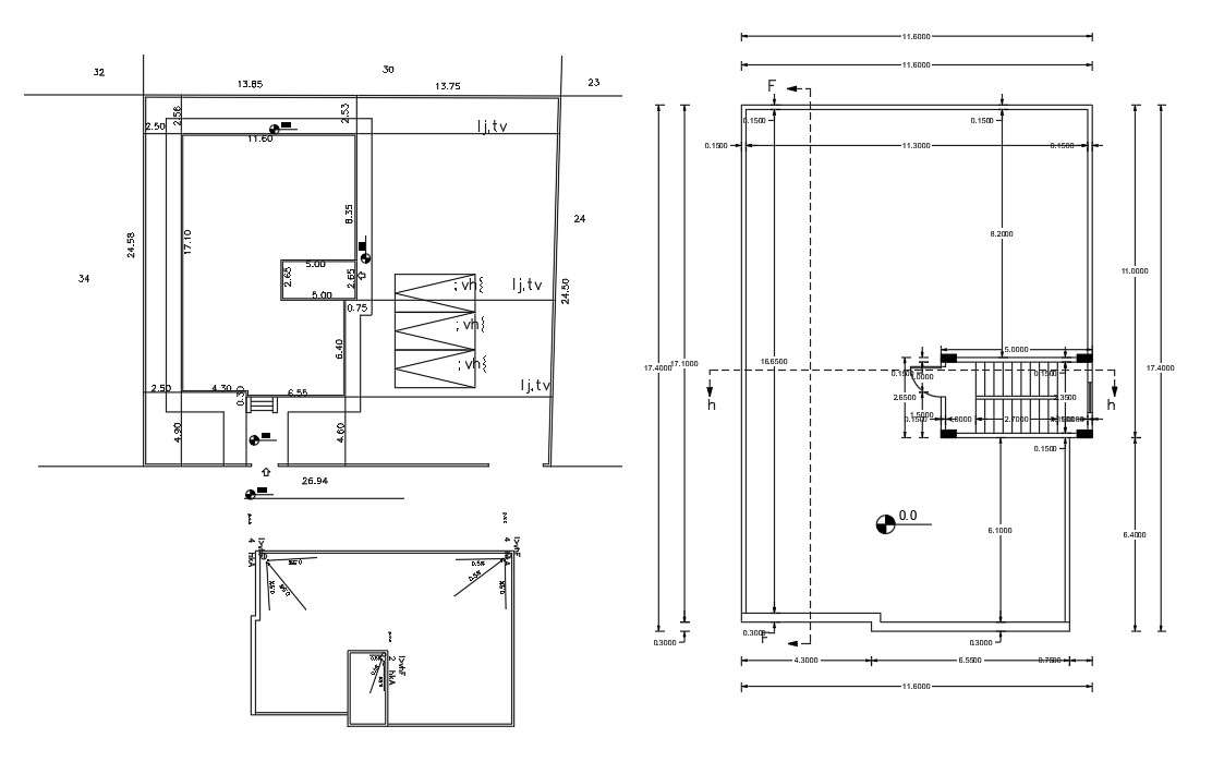 BHK House Plan With Car Parking CAD Drawing Cadbull