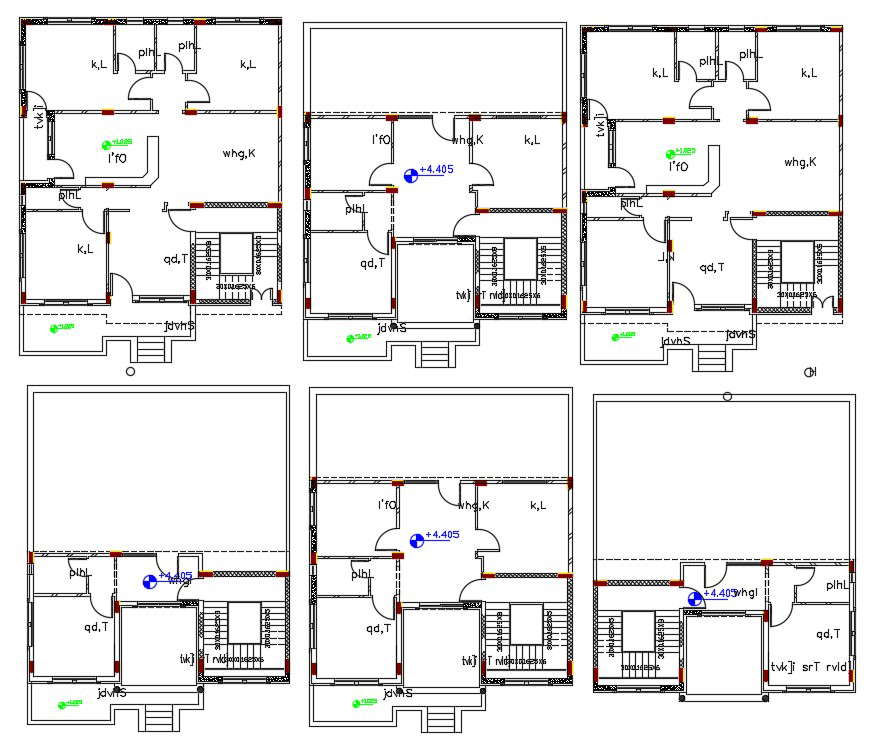 Autocad 3 Bhk House Plan With Different Option Cad Drawing Cadbull Images And Photos Finder