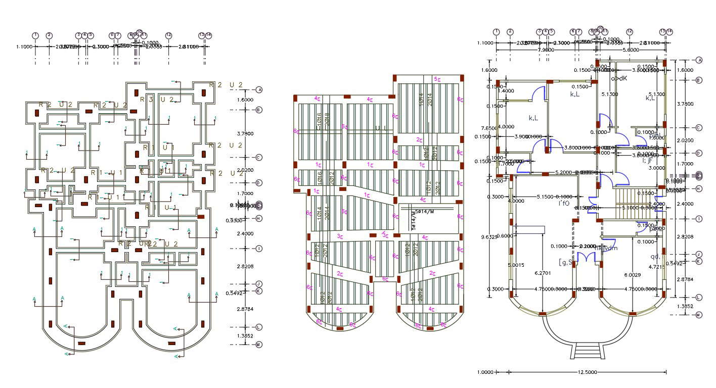 3 Bhk Luxurious House Working Plan Autocad File Cadbull 6961