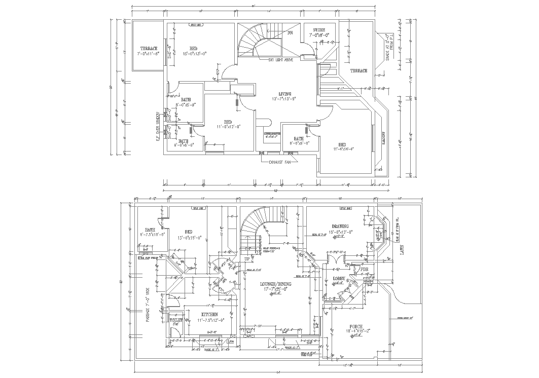 3-bedroom-duplex-house-plan-dwg-autocad-file-available-download-it-cadbull