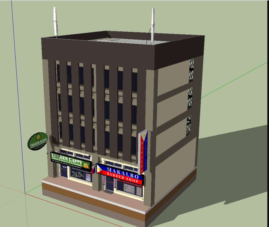 3d Commercial Building Skp File Cadbull 9813