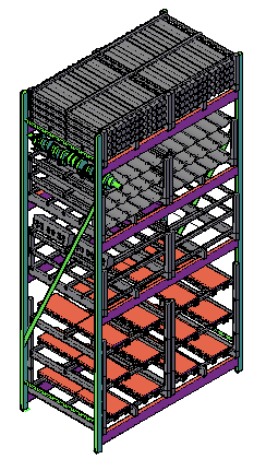 3D Common storage rack design drawing - Cadbull