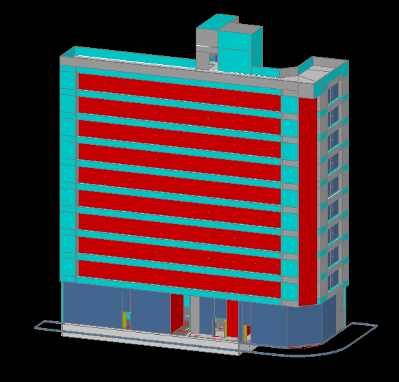 3D HIgh Rise Building design - Cadbull