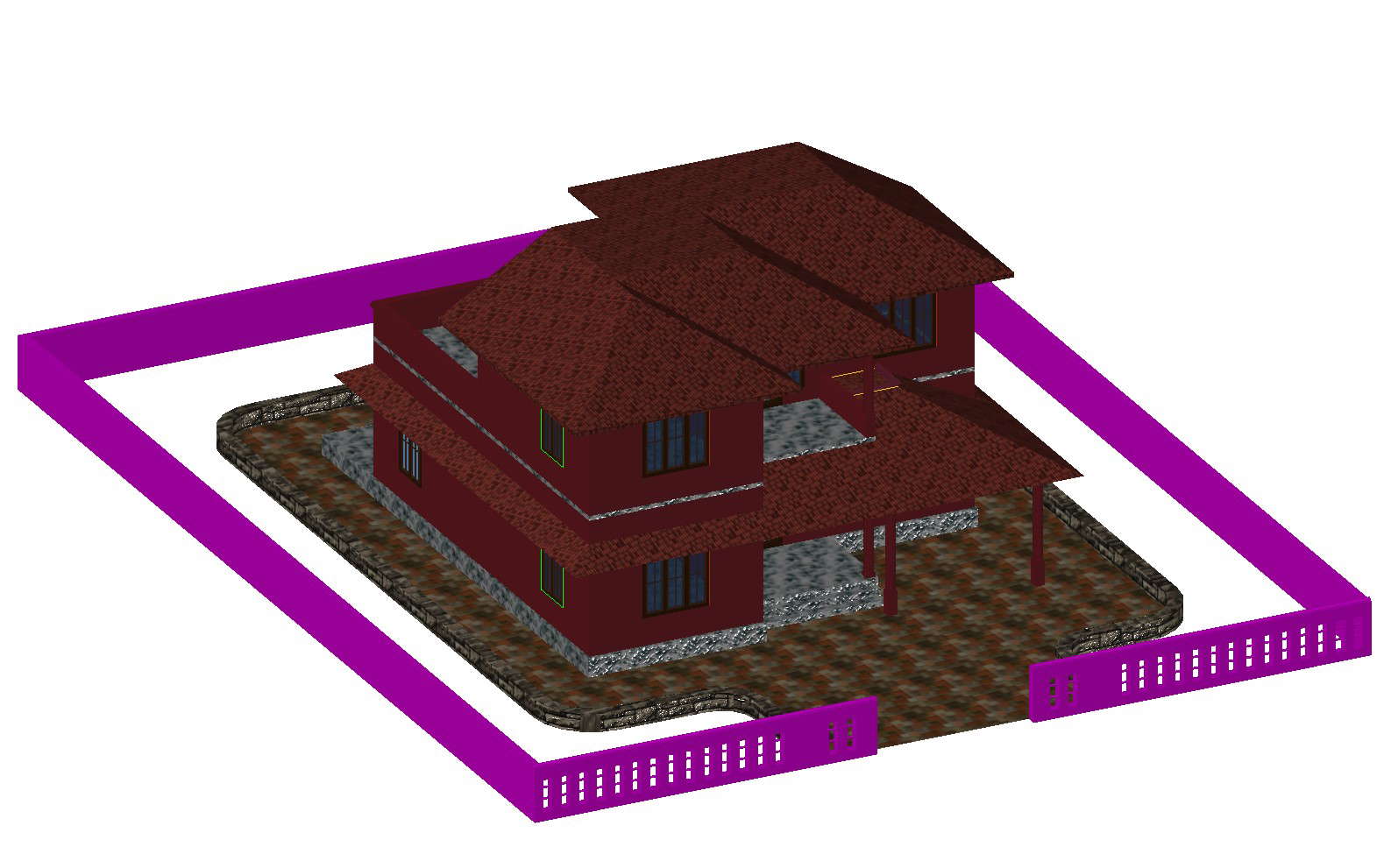 autocad 3d drawing house