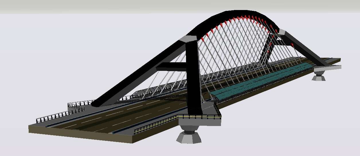 3D drawing of the bridge Cadbull