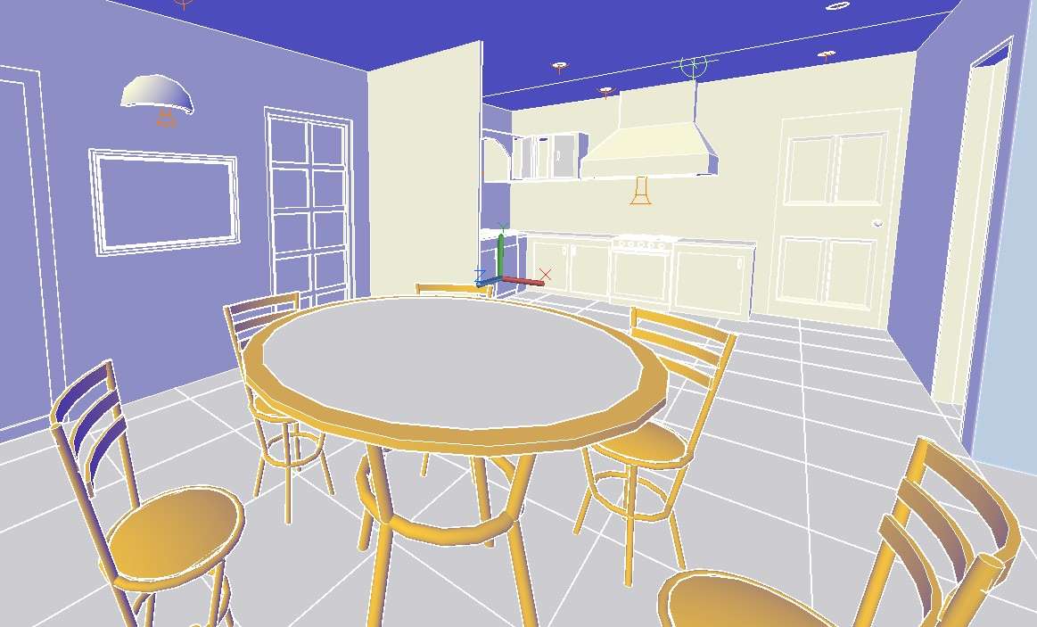 Illustration Sketch Modern Dining Room Stock Illustration by  ©gamespiritlife #233381460
