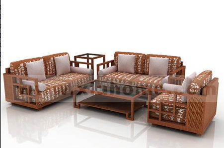 3D sofa set - Cadbull