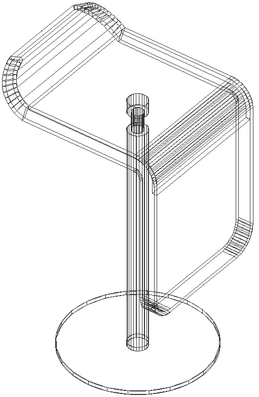 3D Moveable wireframe CAD Blocks of Pedestal Stool DXF AutoCAD drawing ...