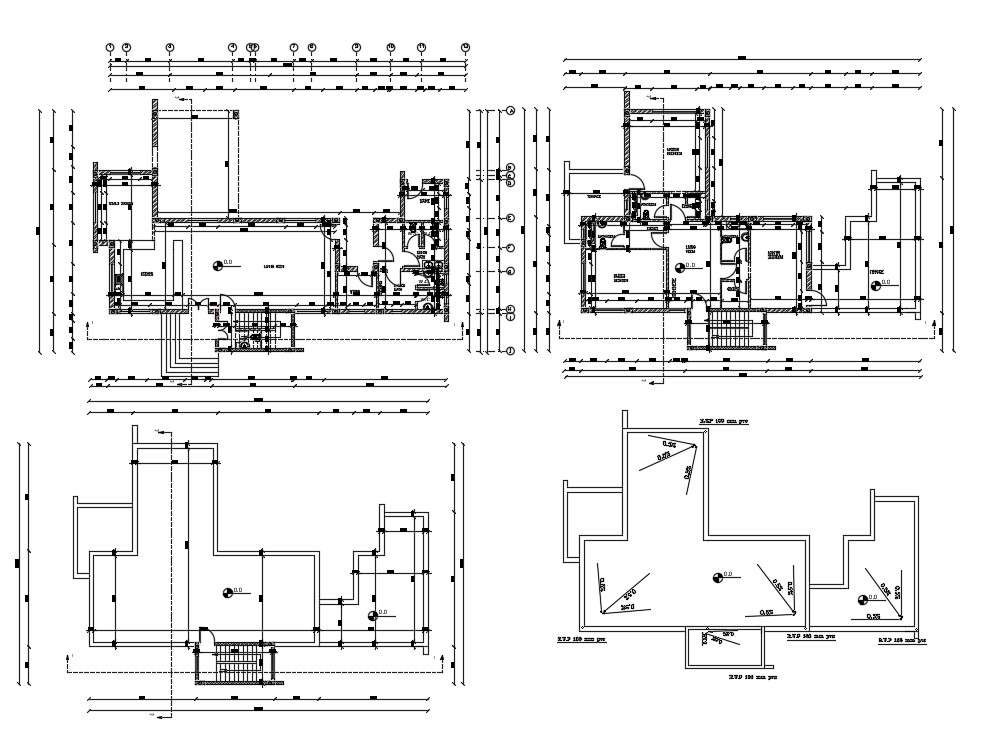  3  Master Bedrooms  House  Plan  AutoCAD  File Cadbull