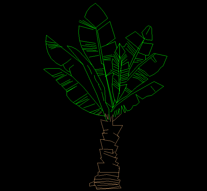 Banana Tree cad drawing is given in this cad file. Download this cad