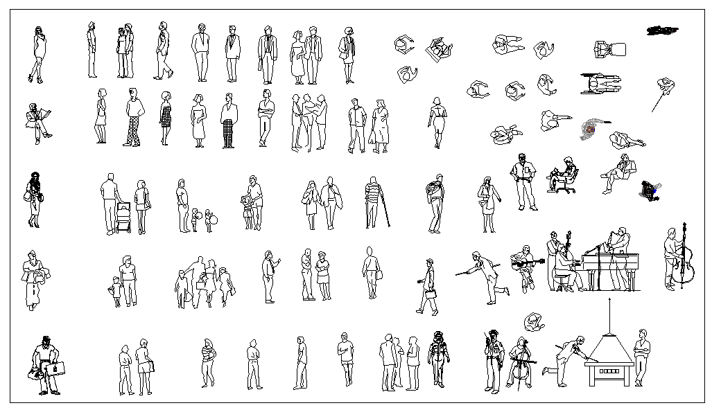 autocad human scale figure