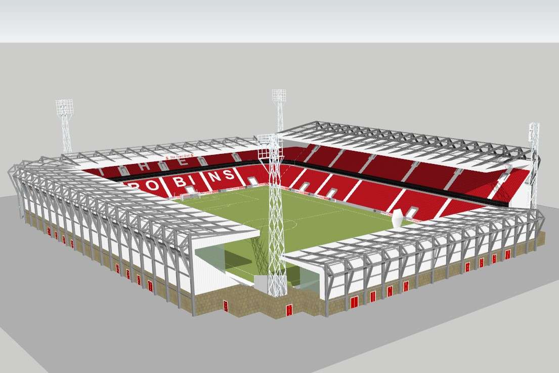 3d Football stadium details - Cadbull