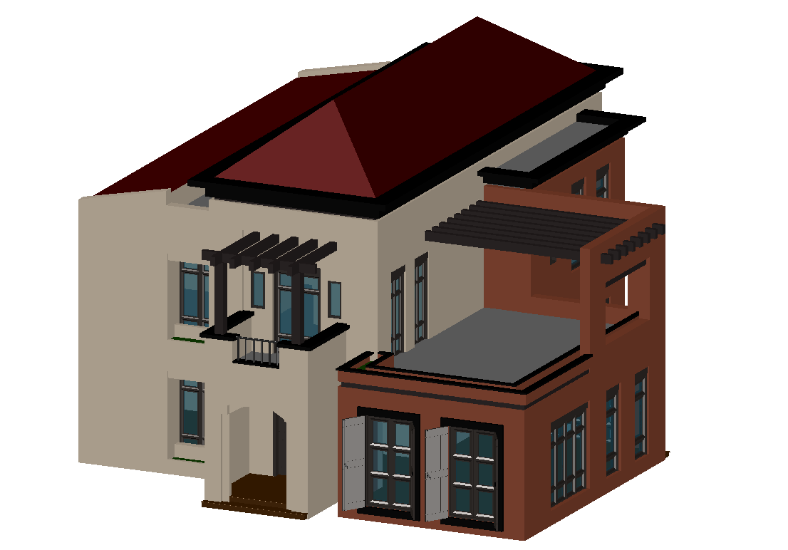 3d-house-project-autocad-file-cadbull