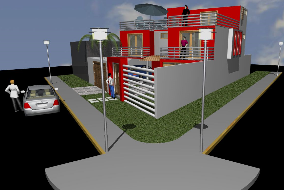 3d House Dwg Autocad Drawing