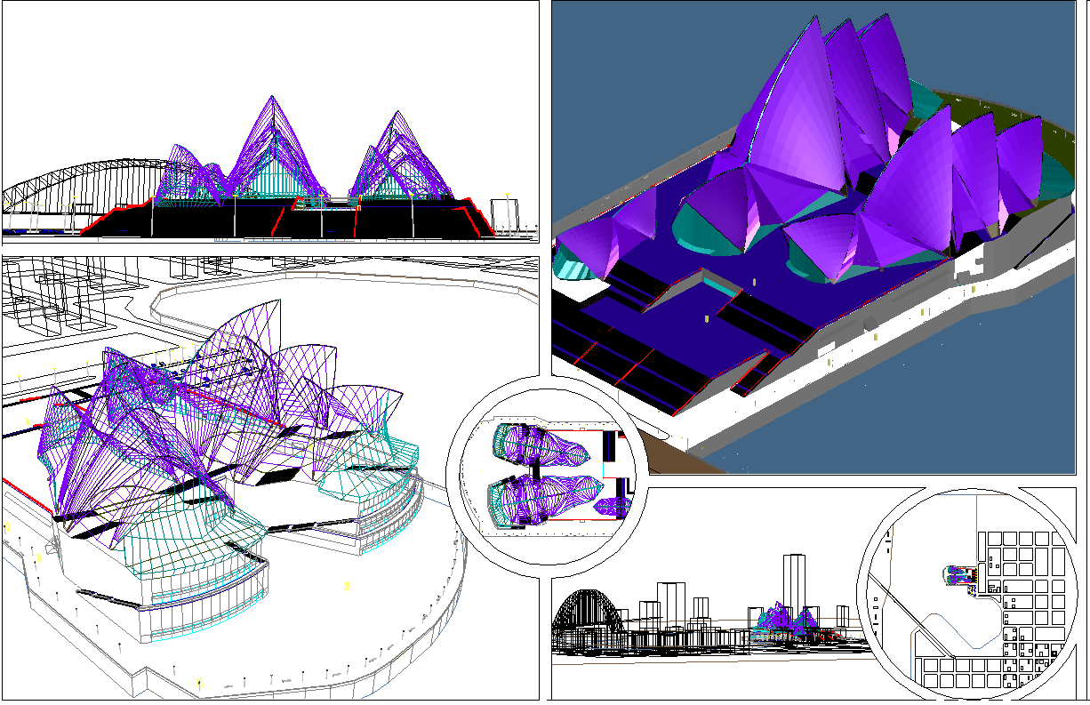 3d Sydney Opera House dwg file - Cadbull