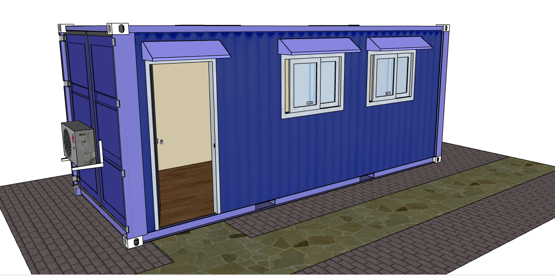 3d design of office container dwg file - Cadbull