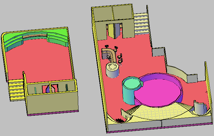 3d design of sauna steam Jacuzzi details dwg file - Cadbull