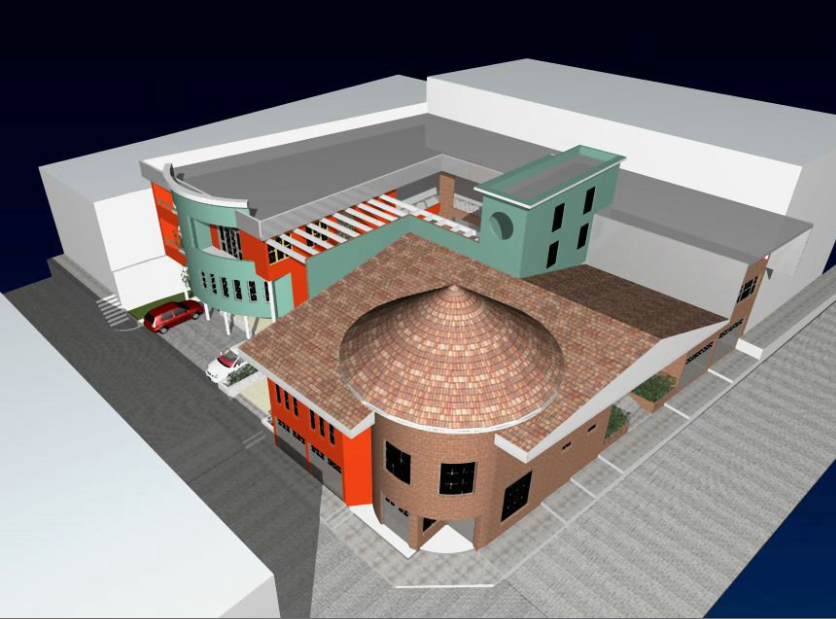 3d Top View Design Of Shopping Mall Dwg File - Cadbull