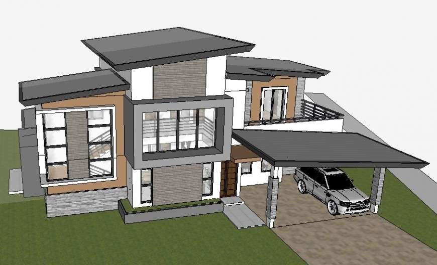 4560 Bungalow House Design  4560 Triple Home Plan  2700 sqft South  Facing House Design
