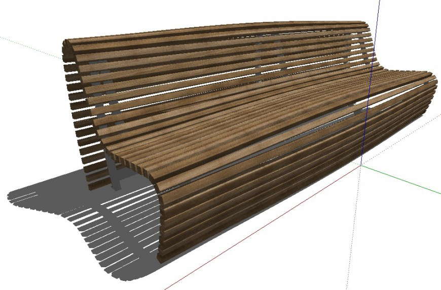 3d model of wooden outdoor bench skp file Cadbull 3d model of wooden outdoor bench skp file Cadbull