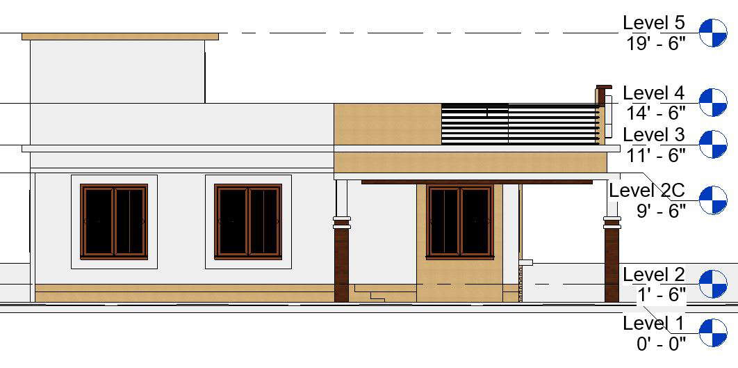 3d house Right section view Revit file. Download this drawing Revit ...