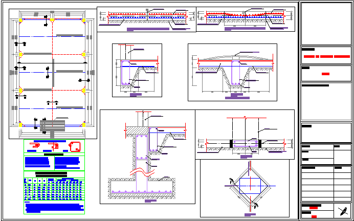 Industrial warehouse reinforced concrete slab detail - Cadbull