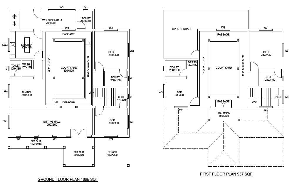 4-bhk-house-plan-dwg-file-cadbull