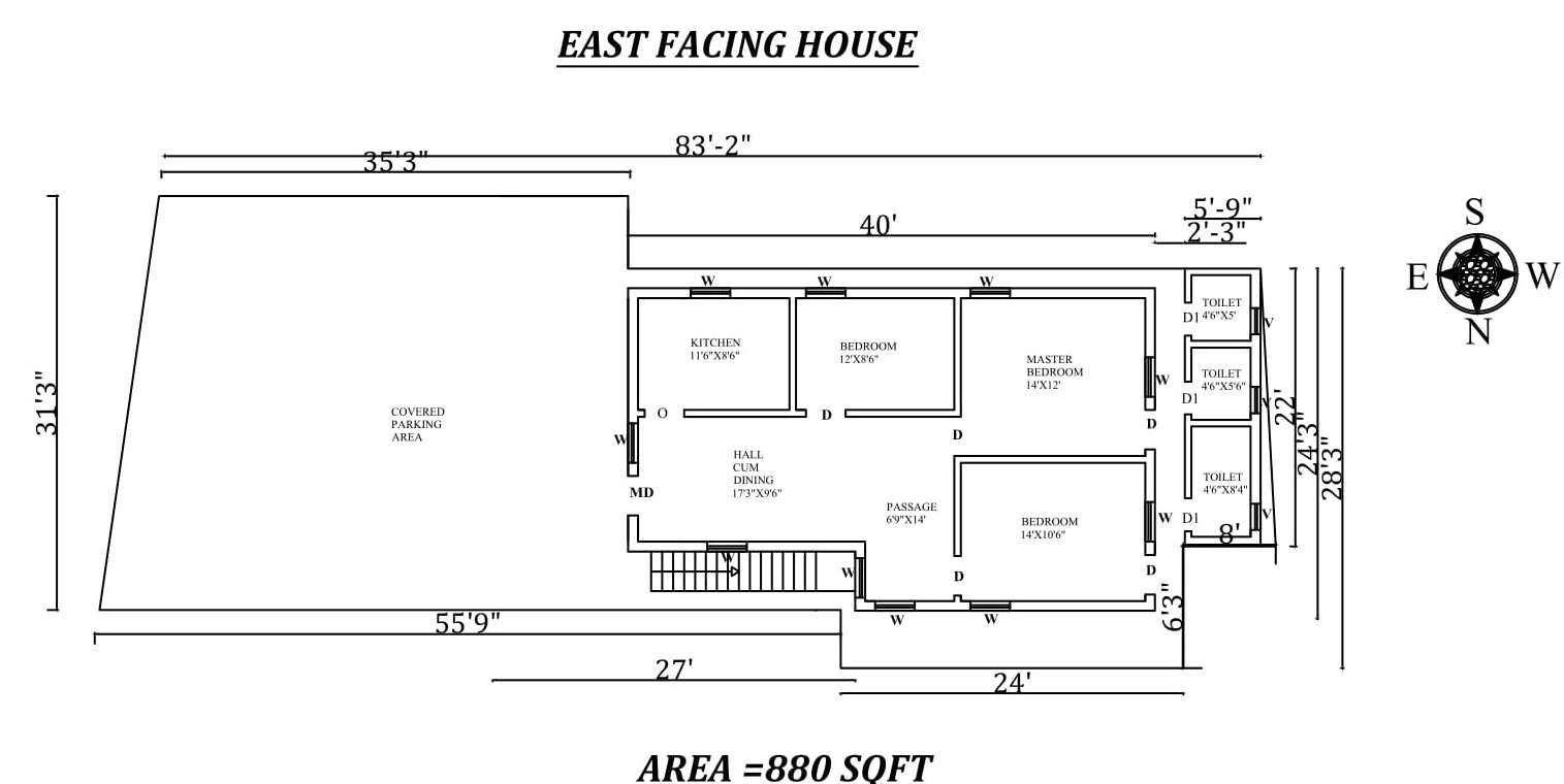 33 East Facing Plans Ideas Duplex House Plans 2bhk House