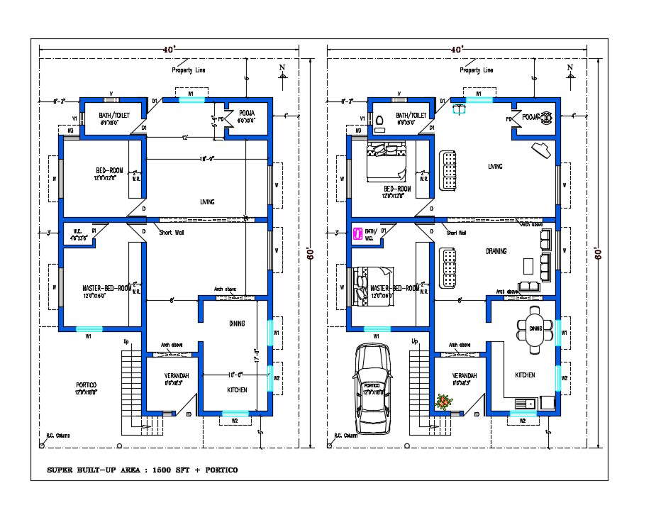 a-floor-plan-for-a-house-with-three-bedroom-and-an-attached-living-room-which-is-also