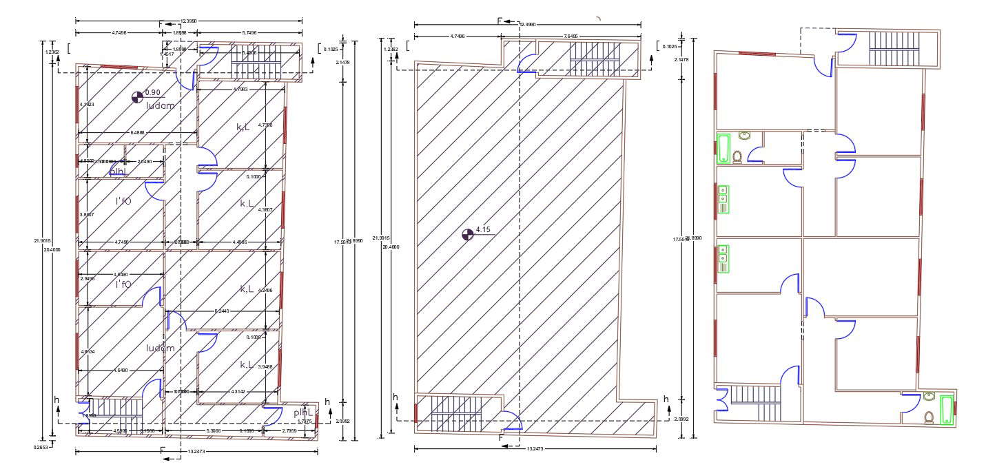 40 X 68 Feet Joint House Plan Design DWG File - Cadbull