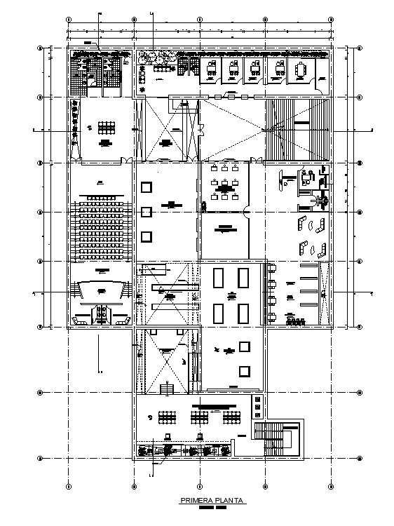 40x42m college plan is given in this AutoCAD drawing model. Download ...