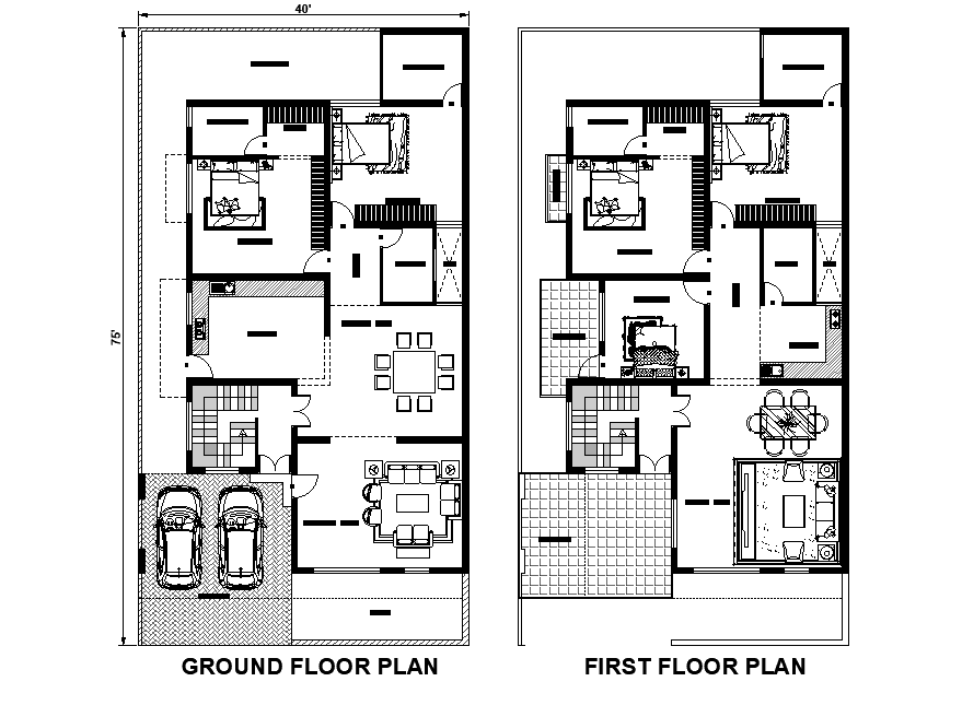 40 X70 East Facing House Plan Is Given As Per Vastu Shastra In This Autocad Drawing File Download Noa Cadbull