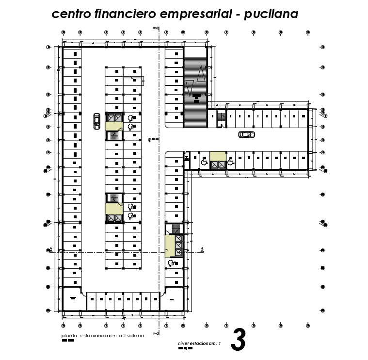 40x74m business Financial Centre car parking basement 2 plan is given ...