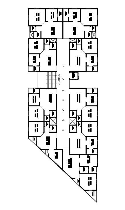 40x90 Apartment House Plan Is Given In This Is Autocad Drawing Model Download Now Cadbull