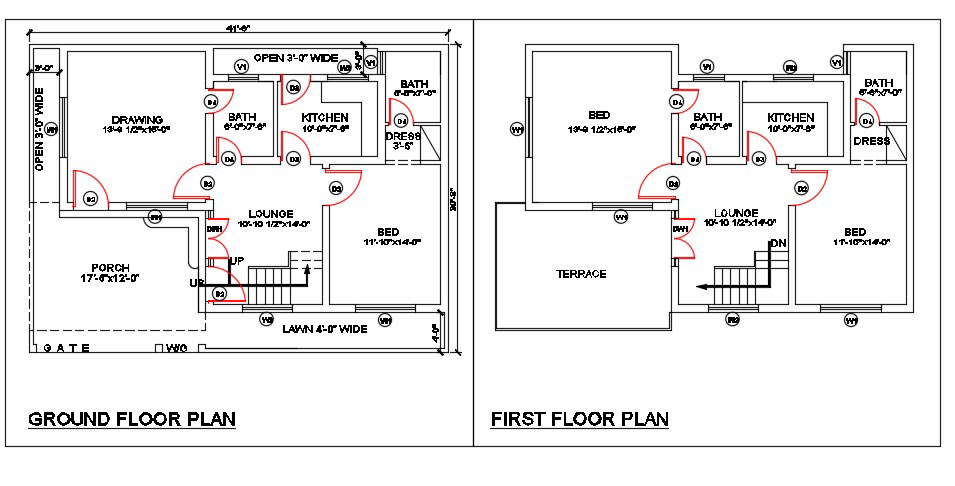 house autocad drawing