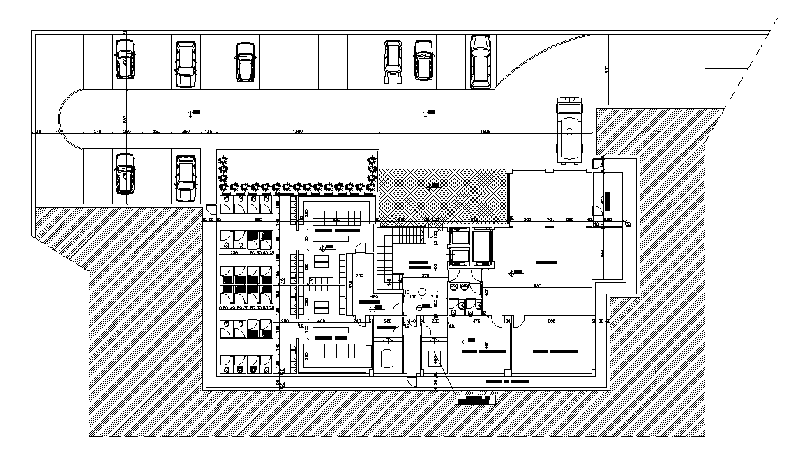 41X45m restaurant plan is given in this AutoCAD drawing model. Download ...