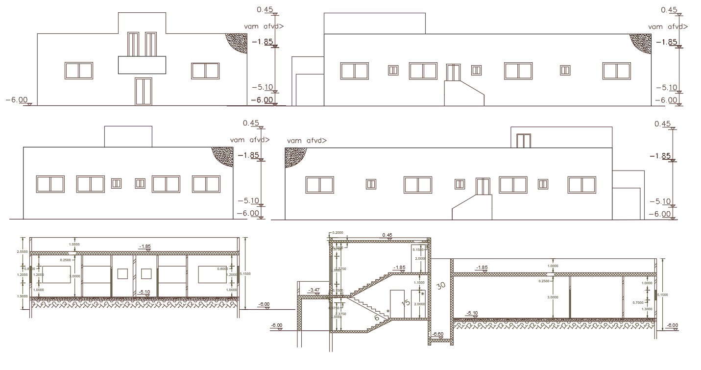 4250 Square Feet House Building Design AutoCAD File - Cadbull