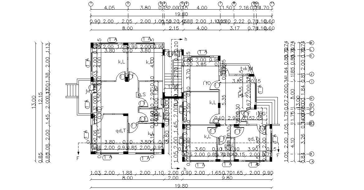 42 By 62 House Plan Design DWG File - Cadbull