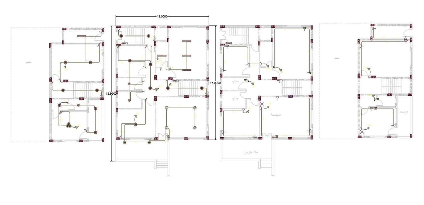 electrical layout plan cad block