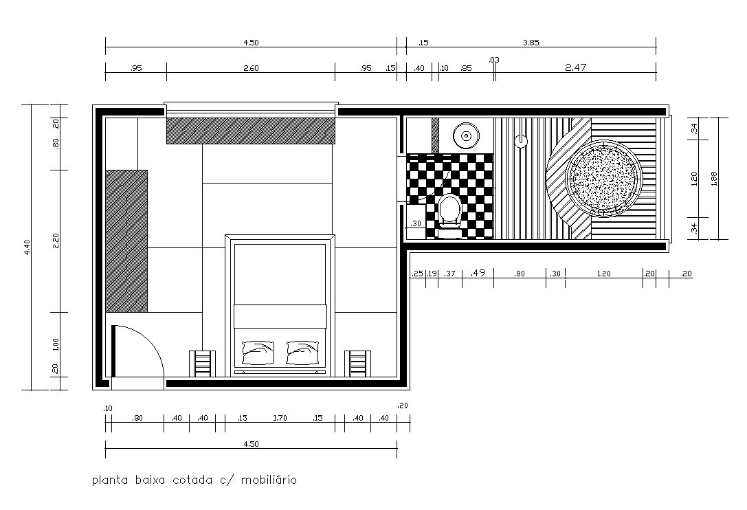 X Meter Master Bedroom Plan Autocad Drawing Download Dwg File Cadbull