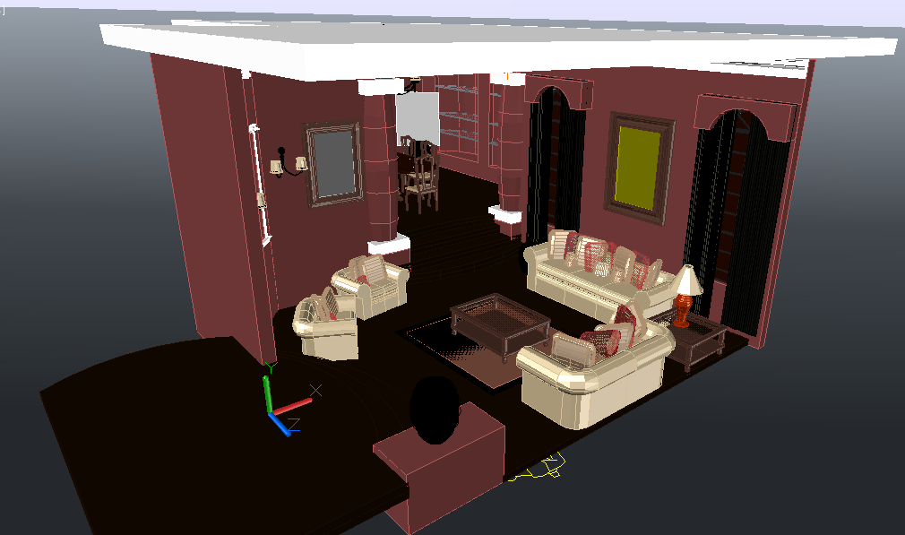 3d room design drawing