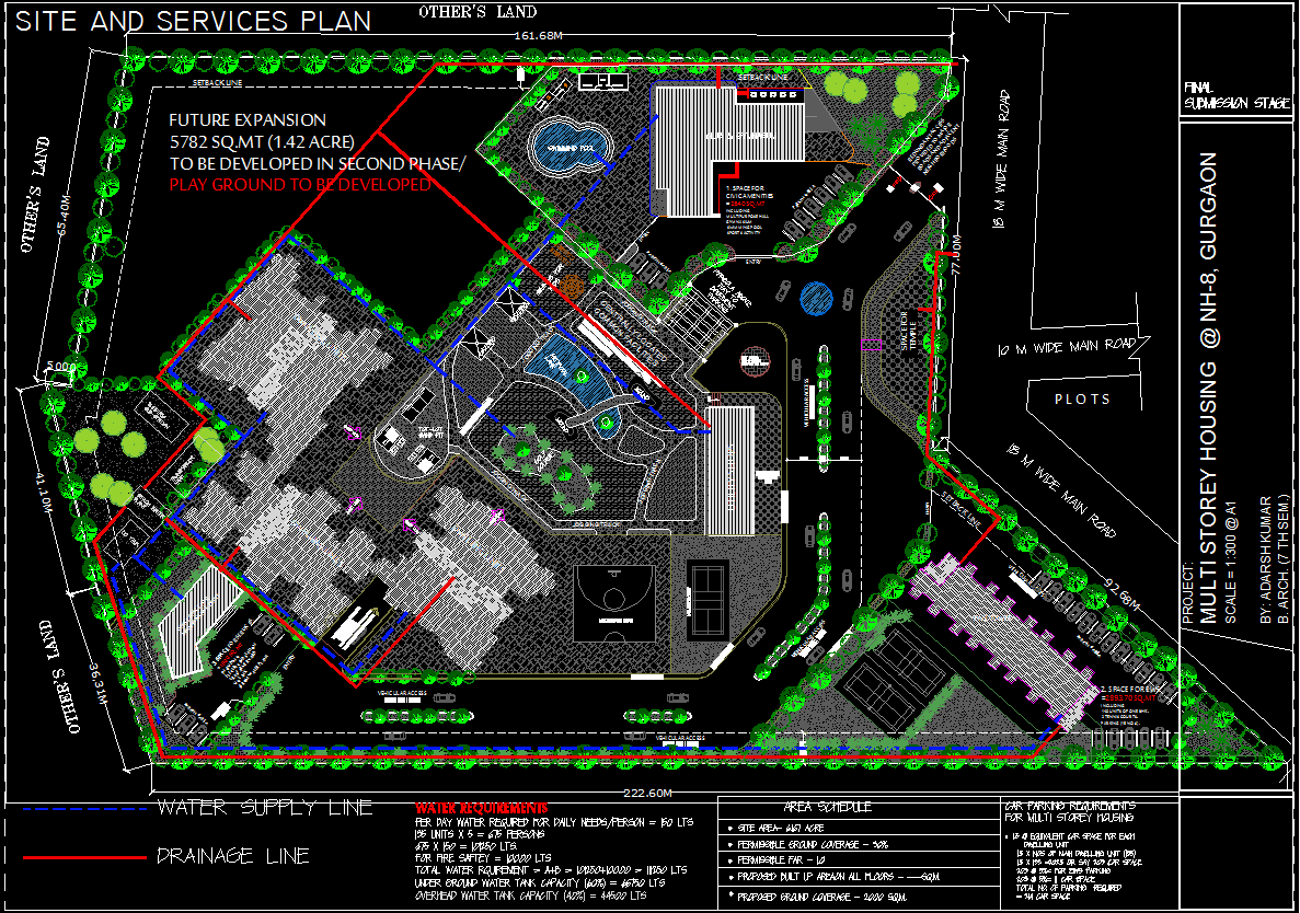 Multistory housing projects dwg - Cadbull