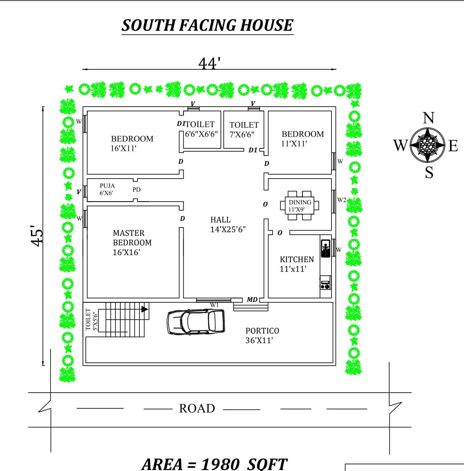 X Bhk South Facing House Plan As Per Vastu Shastraautocad Dwg Images And Photos Finder