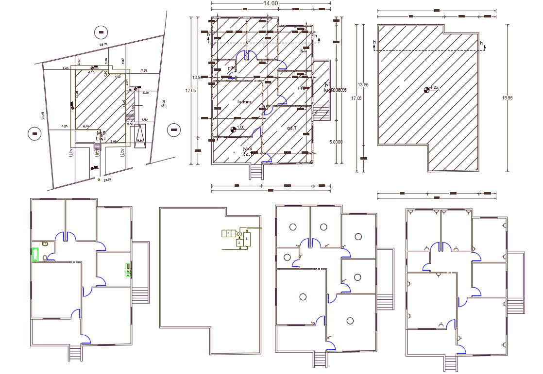 45' X 55' House Plan AutoCAD File (275 Sq Yards) - Cadbull