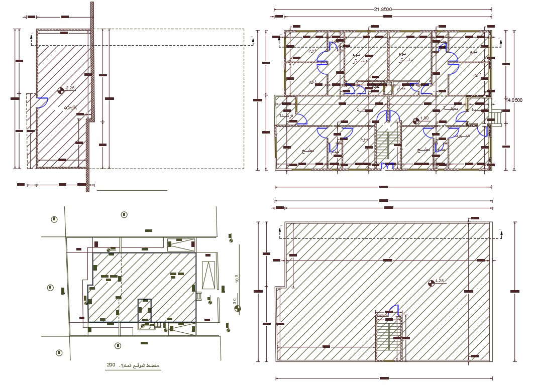 45' X 68' House Plan Autocad File (340 Square Yards) - Cadbull