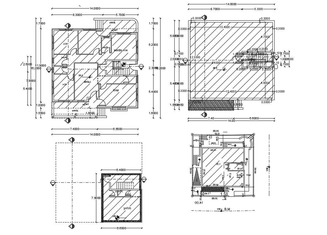 45 by 60 Feet House Plan AutoCAD Drawing DWG File - Cadbull