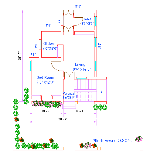 single floor house cad drawing is give in this cad file. Download this ...