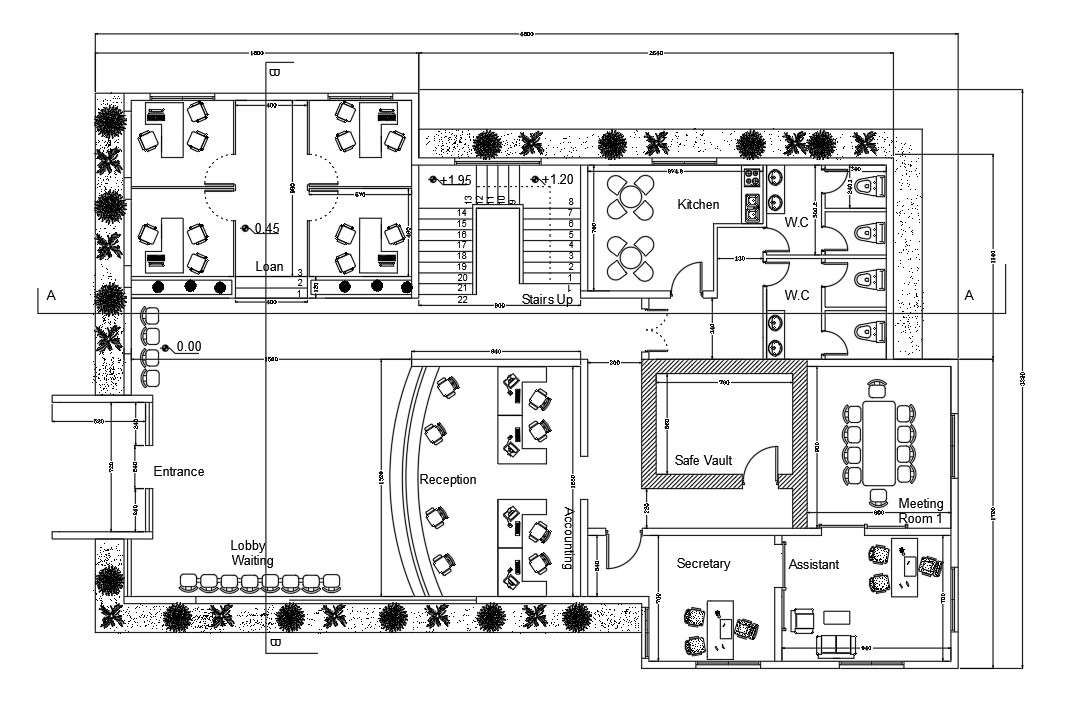 First And Second Floor Plan Of Bank Design With Archi - vrogue.co