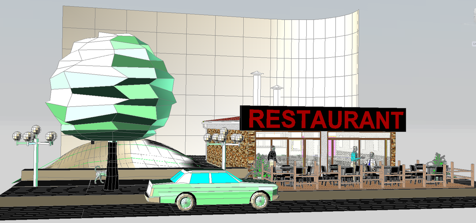 3d Restaurant cad drawing is given in this cad file. Download this cad ...